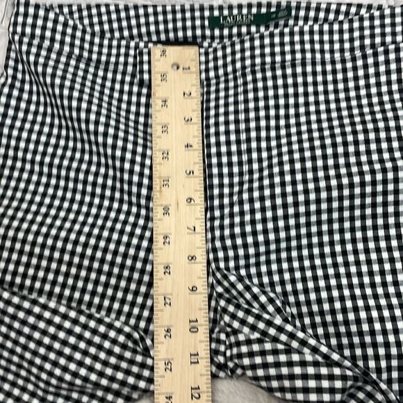 Lauren Ralph Lauren pants Black white Check Gingham print Size 10 - Picture 11 of 12